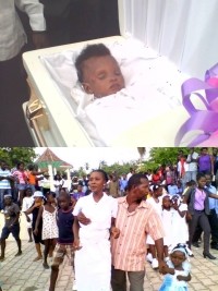Haïti - Social : Le bébé de 8 mois porté à sa dernière demeure