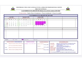 Haiti - FLASH : Official revised school calendar (2019-2020)