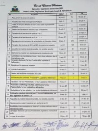 Haïti - FLASH : Nouveau calendrier électoral (officiel)