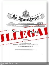 Haïti - Politique : La publication dans le Moniteur de l’accord du P.M. est illégale