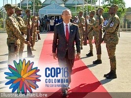 Haïti - COP 16 : Le Président Leslie Voltaire en voyage officiel en Colombie