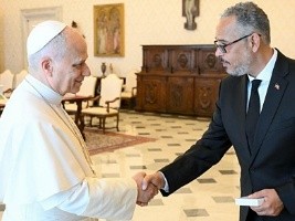 FLASH - Historic meeting between Haiti's PM Fils Aimé and Pope Leo XIV