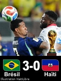 Mondial 2026 : Haïti, surclassé par le Brésil s’incline [3-0] et est éliminé (vidéo)