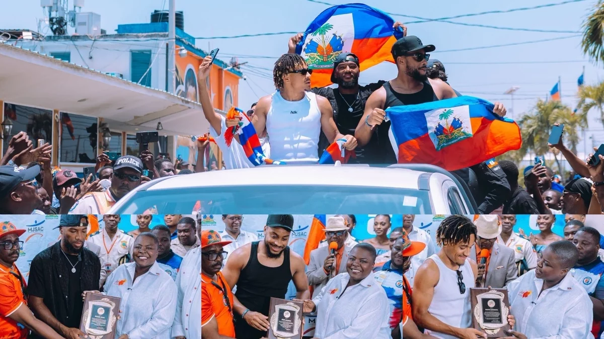 Haiti - Sports : 3 Grenadiers from the World Cup visit Haiti