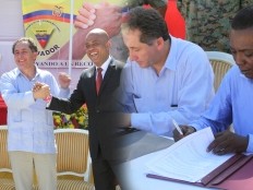 Haiti - Reconstruction : Martelly and Joazile in Petite Rivière de l'Artibonite