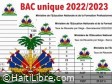 Haiti - FLASH : Results of the results of the single Bac exams for 10 departments and per student